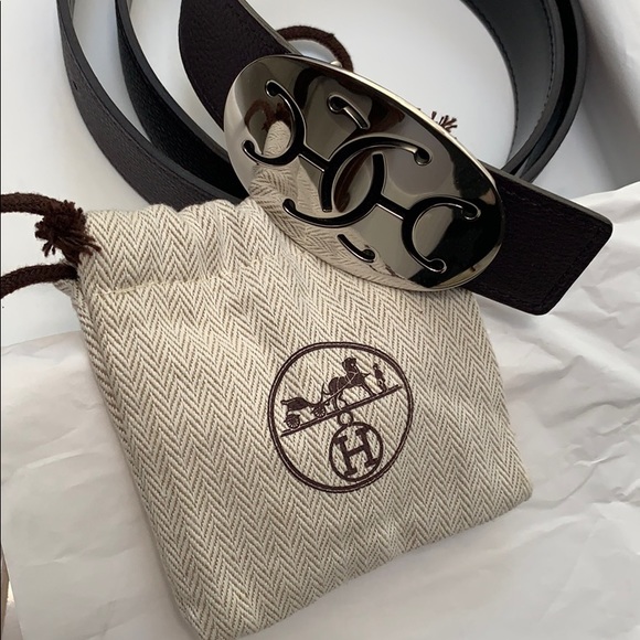 Hermes Accessories - Hermes Phillippine H Reversible Belt With Buckle
